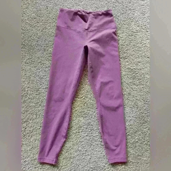 YOGALICIOUS LUX CROPPED DUSTY ROSE LEGGINGS. SIZE SMALL. - Picture 1 of 4